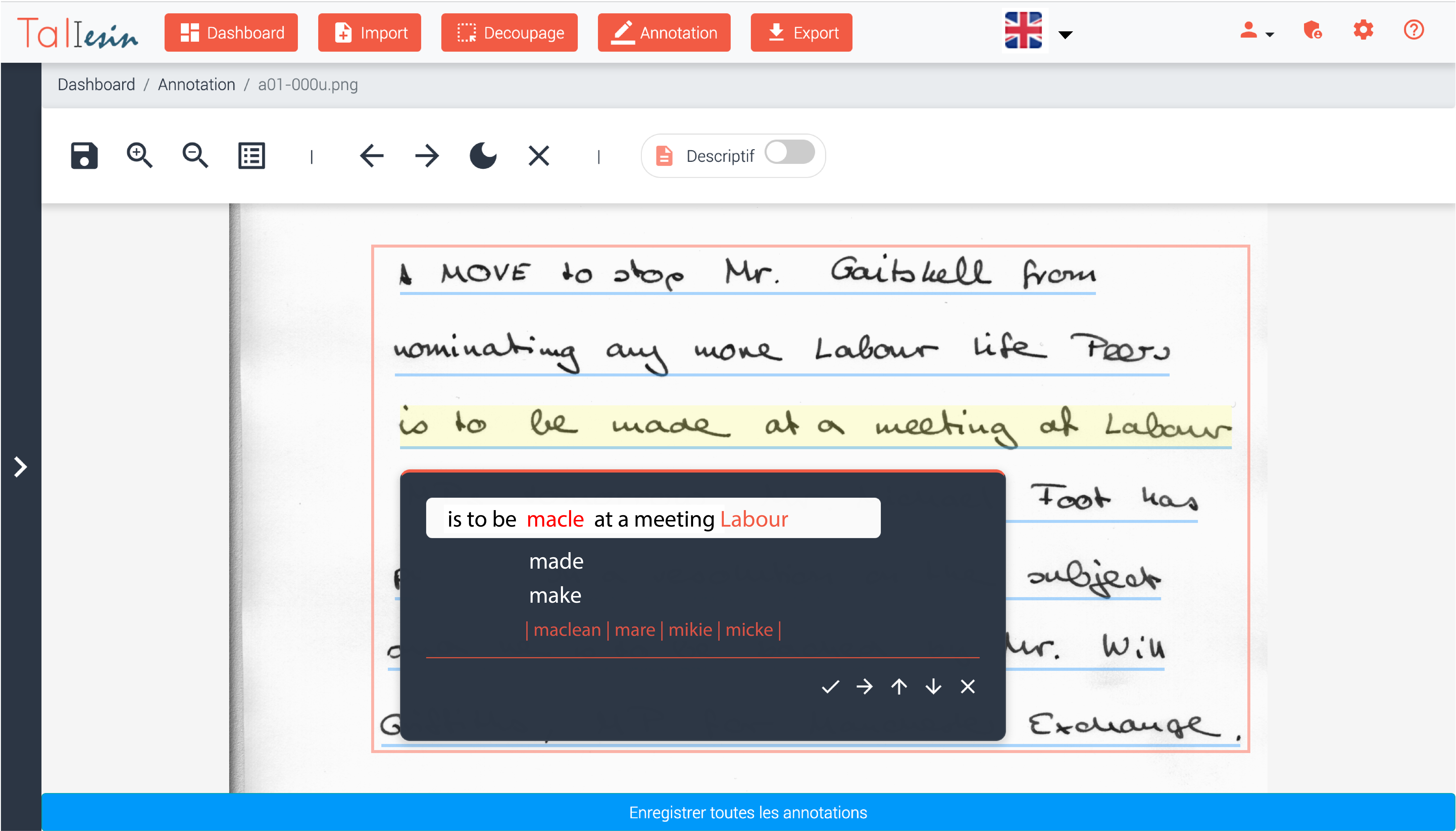 Annotation